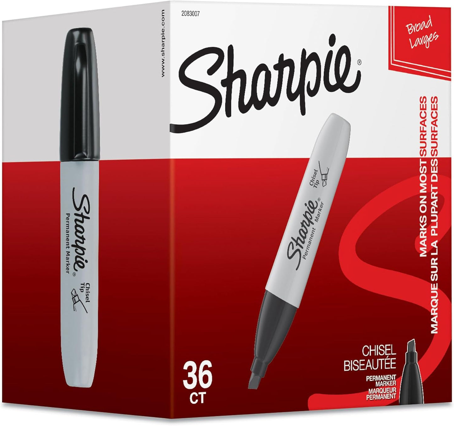 chisel tip that produces both broad strokes and fine lines from a single marker