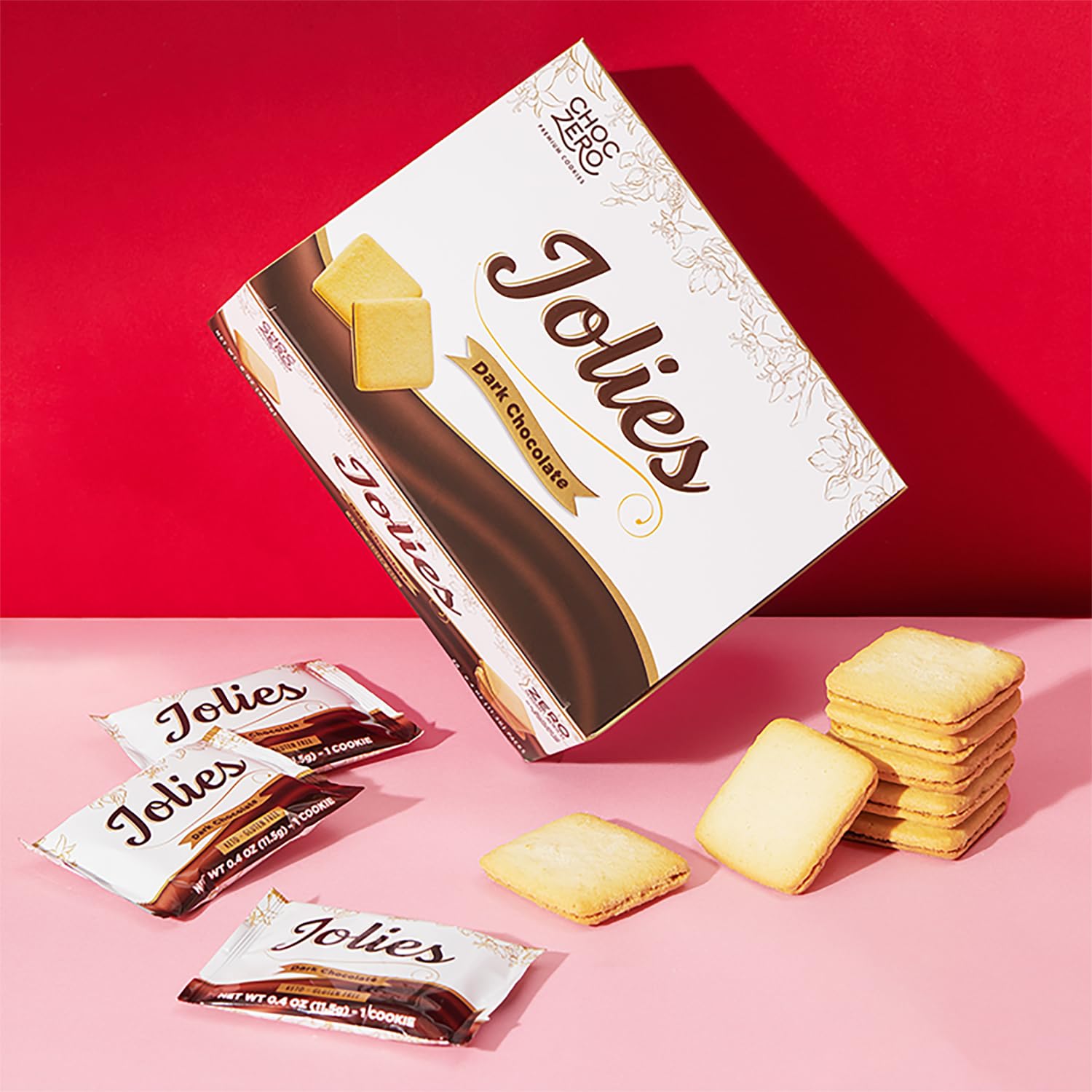 ChocZero Dark Chocolate Jolies – Guilt Free Bedside Treat for Diabetics Managing Blood Sugar, 20 Keto Cookies