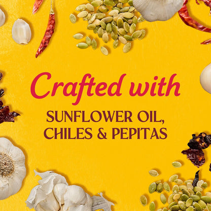 Cholula Chili Crisp Chiles & Pepitas – Quick Office Lunch Upgrade for Meal Prep and Desk-Side Snacks, 8 oz