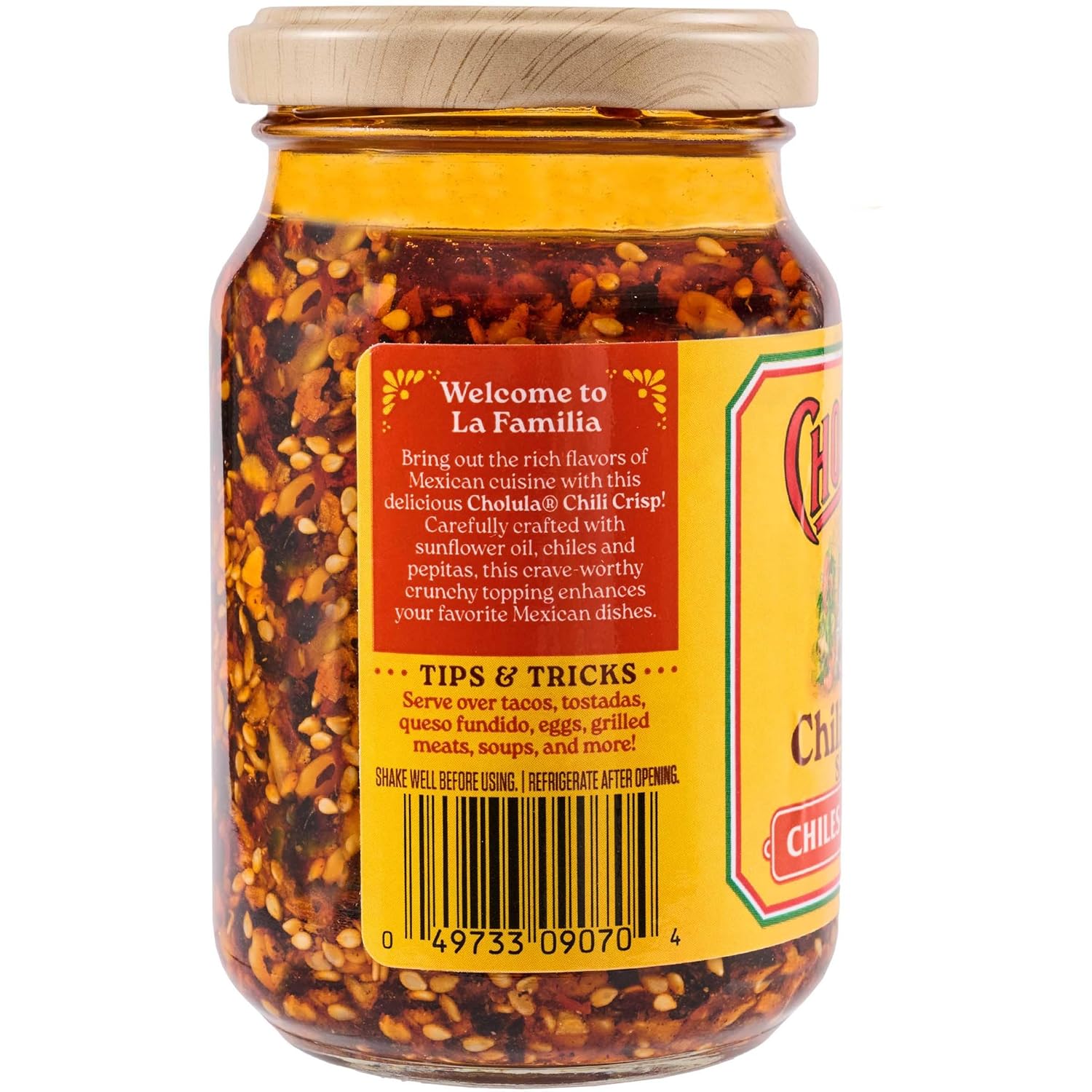 Cholula Chili Crisp Chiles & Pepitas – Quick Office Lunch Upgrade for Meal Prep and Desk-Side Snacks, 8 oz