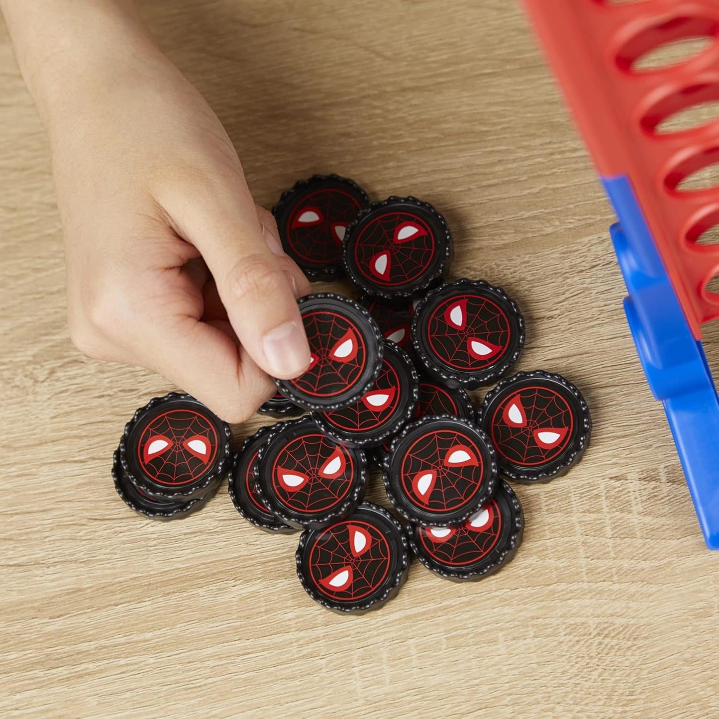 classic 2-player connect 4 grid with 21 red discs and 21 black discs (42 total)