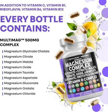 Clean Nutraceuticals Magnesium Complex – Bedside Sleep Support for Nightly Wind-Down Routines