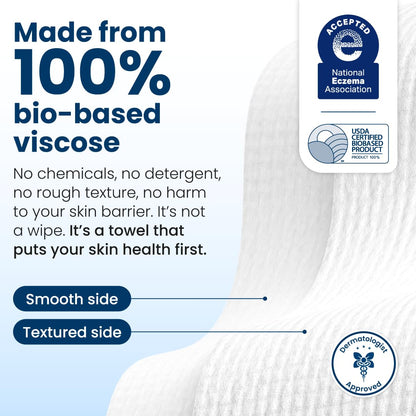 Clean Skin Club Clean Towels XL® – Mindful Evening Skincare Ritual, Disposable Face Towelette for Sensitive Skin