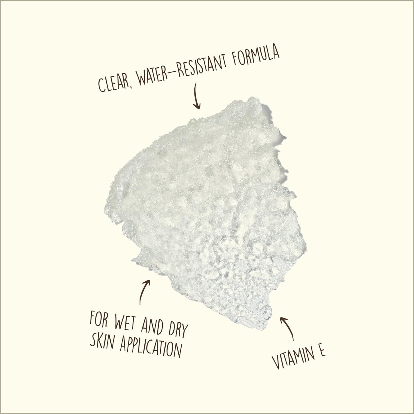 clear, non-greasy stick applicator for mess-free face application