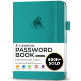 Clever Fox Password Book – Anonymous Discreet Login Journal, Hides Purpose from Visitors and Strangers