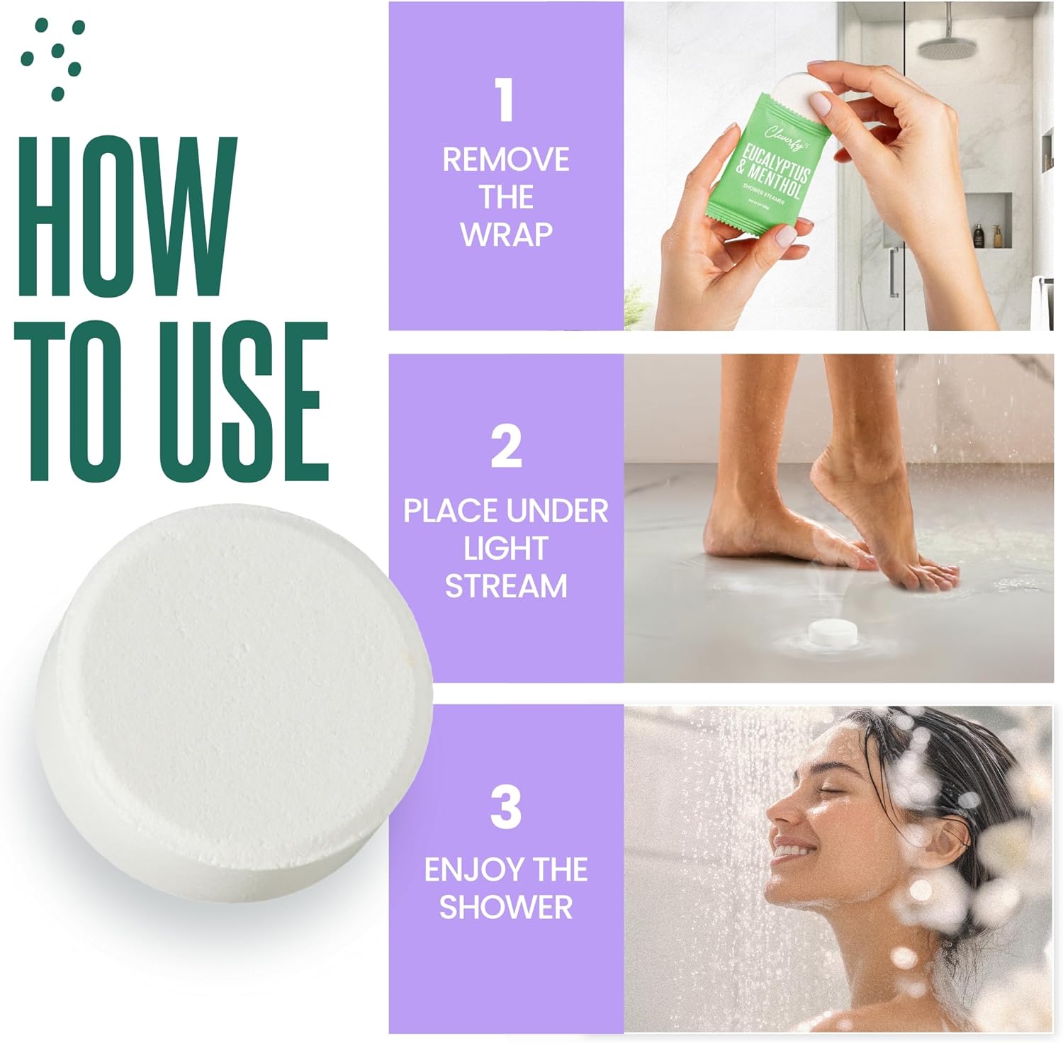 Cleverfy Shower Steamers Aromatherapy - Thoughtful Birthday Gift for Her, 6 Scent Variety Pack for Relaxing Bath Time