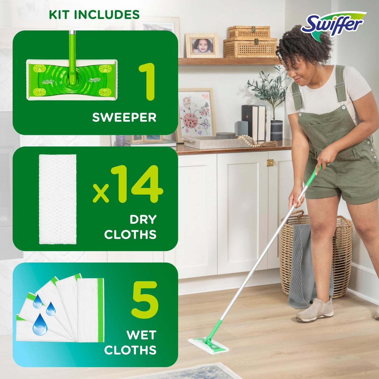 click-together pole assembly with corner grippers to secure cloths in place