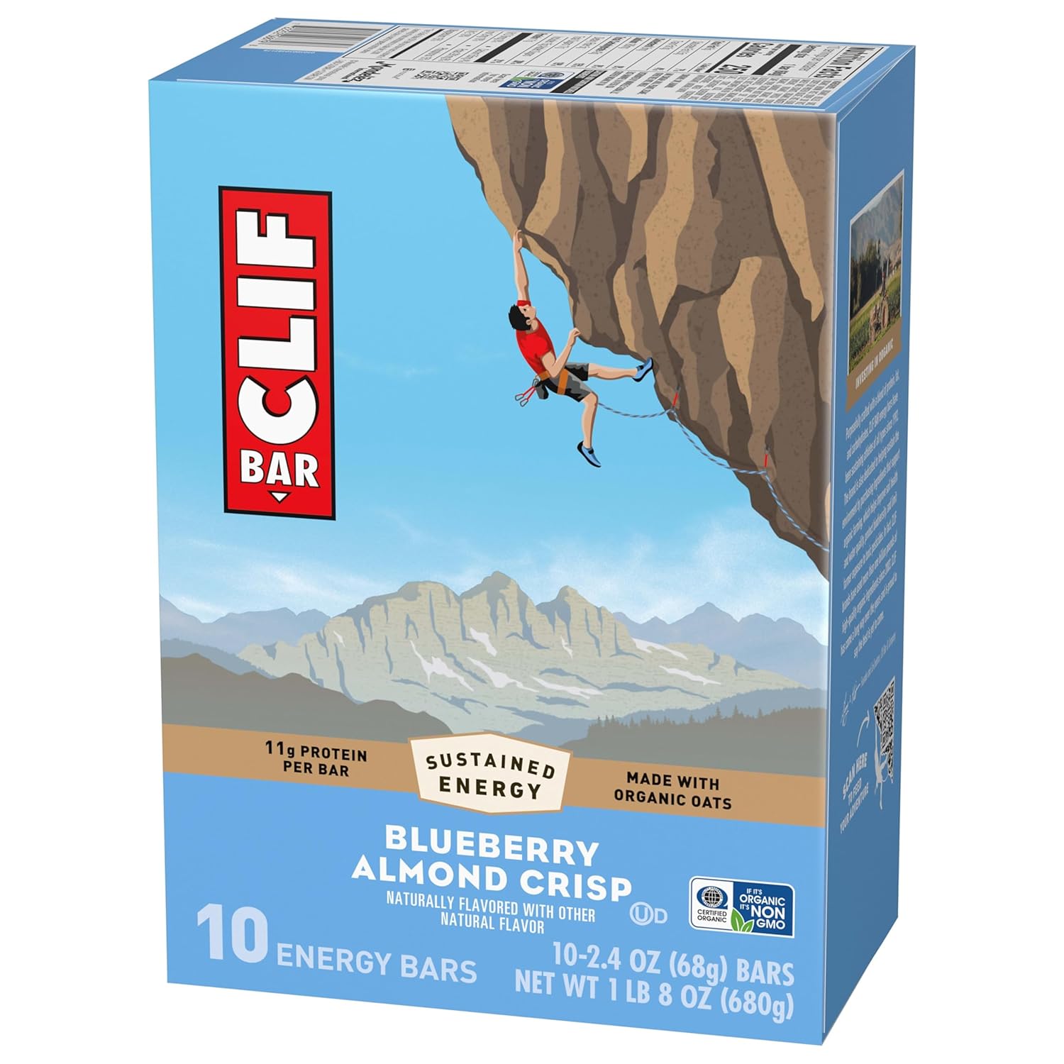 CLIF BAR Blueberry Almond Crisp Protein Bars – Trail-Ready Fuel for Long-Distance Hiking and Backcountry Trips