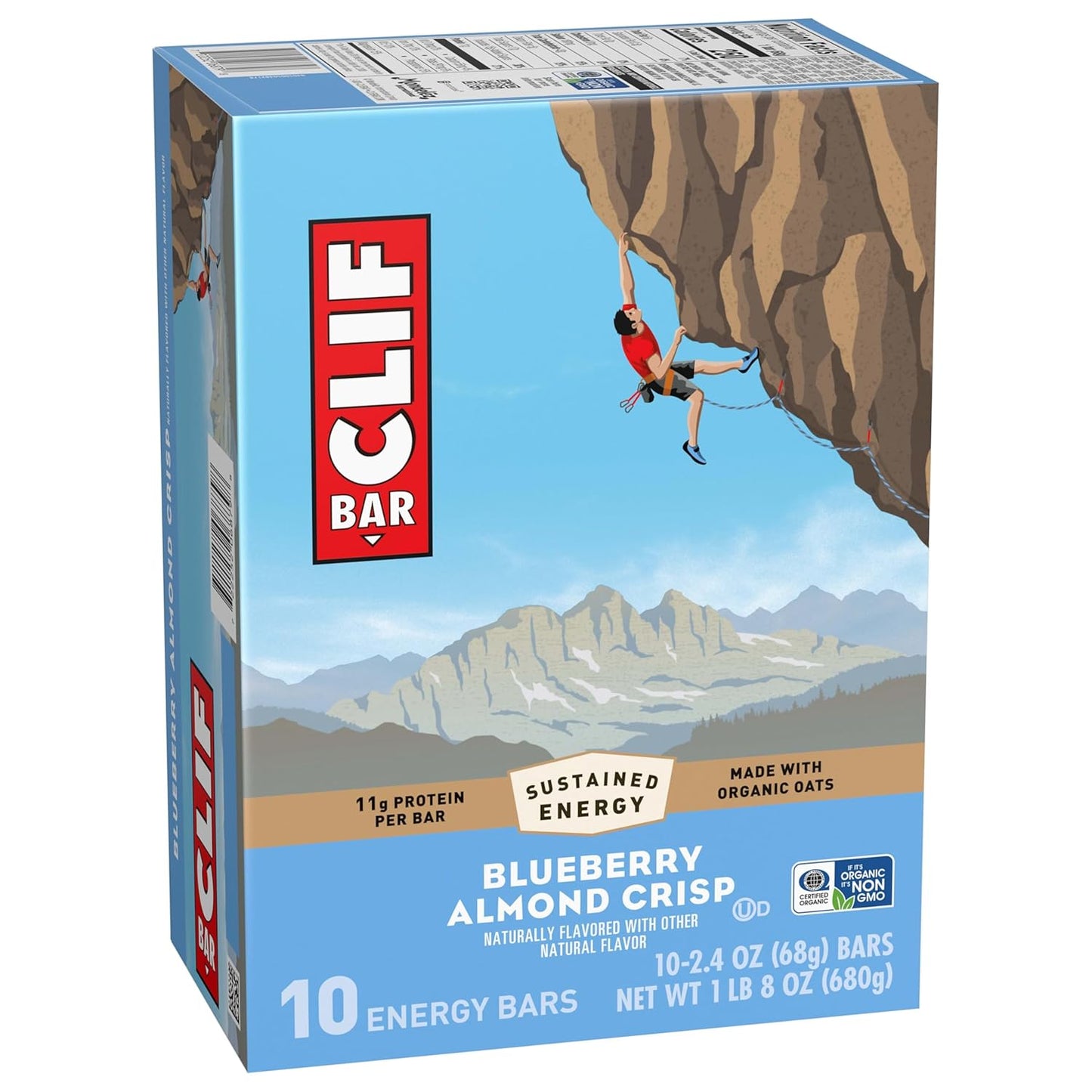 CLIF BAR Blueberry Almond Crisp Protein Bars – Trail-Ready Fuel for Long-Distance Hiking and Backcountry Trips