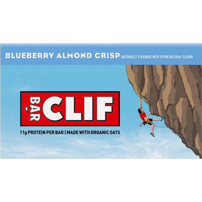 CLIF BAR Blueberry Almond Crisp Protein Bars – Trail-Ready Fuel for Long-Distance Hiking and Backcountry Trips