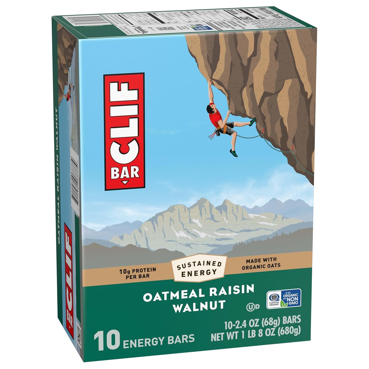 CLIF BAR Energy Protein Bars – Clean Plant-Based Snack for Home Office Wellness Routines, Oatmeal Raisin Walnut