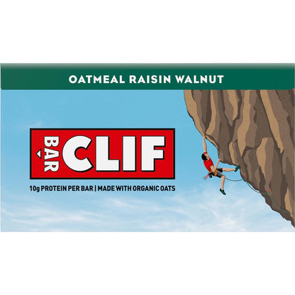CLIF BAR Energy Protein Bars – Portable Cycling Snack with 10g Plant Protein for Long-Distance Bike Rides, Oatmeal Raisin Walnut