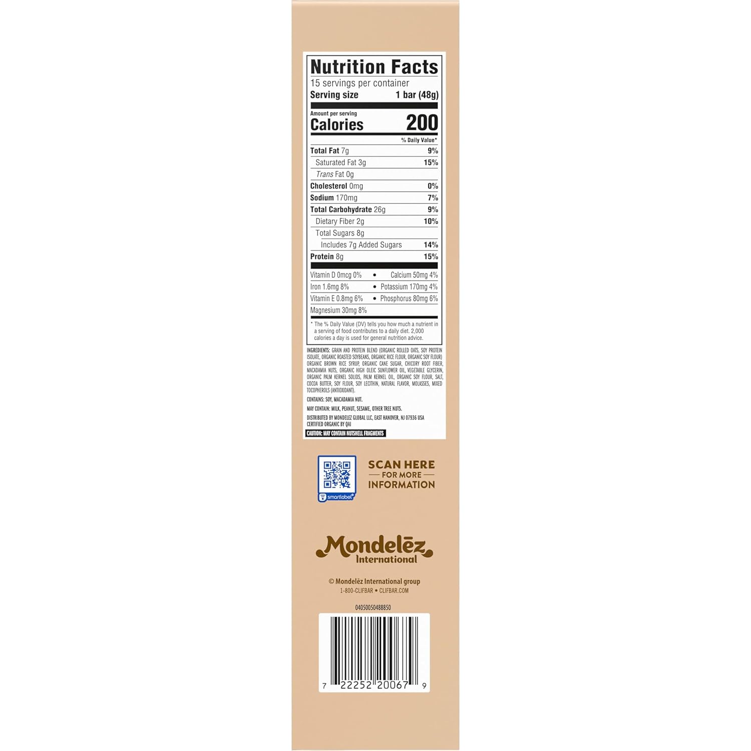 Clif Bar Luna White Chocolate Macadamia – Mindful Plant-Based Snack for Yoga Studio and Meditation Retreat Recovery