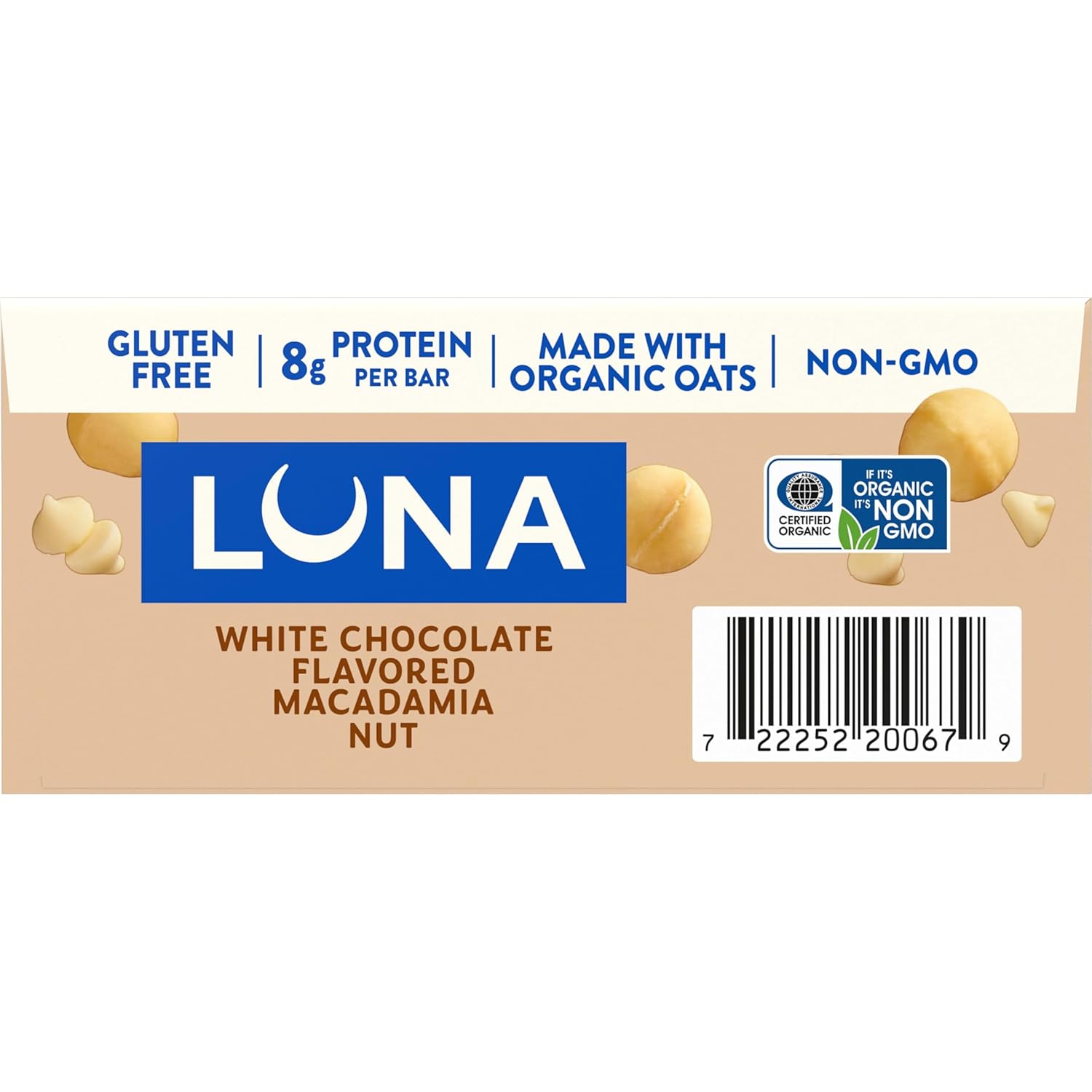 Clif Bar Luna White Chocolate Macadamia – Mindful Plant-Based Snack for Yoga Studio and Meditation Retreat Recovery
