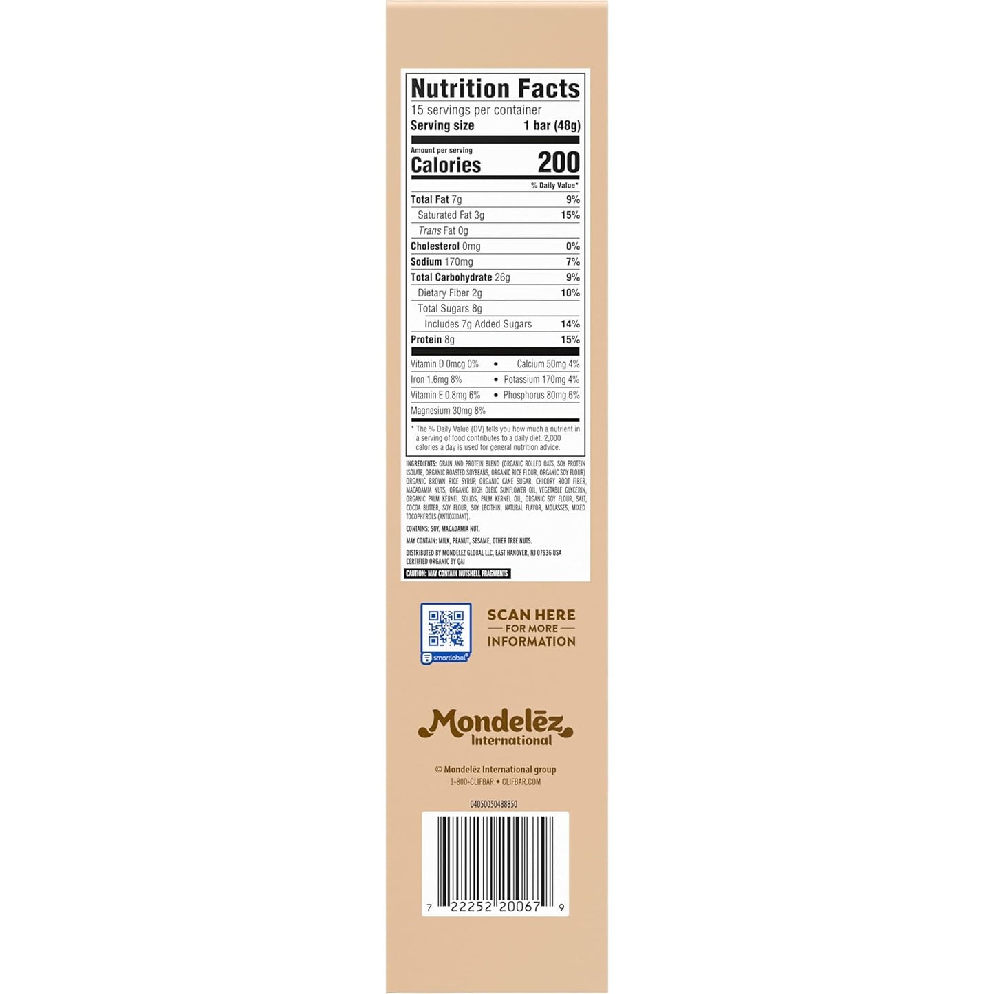 Clif Bar Luna White Chocolate Macadamia – Trail-Ready Energy Bar for Hiking Pack and Weekend Adventure Fuel