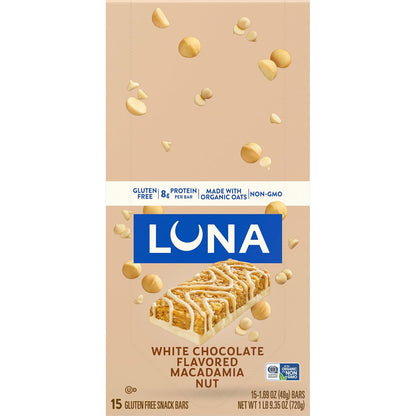 Clif Bar Luna White Chocolate Macadamia – Trail-Ready Energy Bar for Hiking Pack and Weekend Adventure Fuel