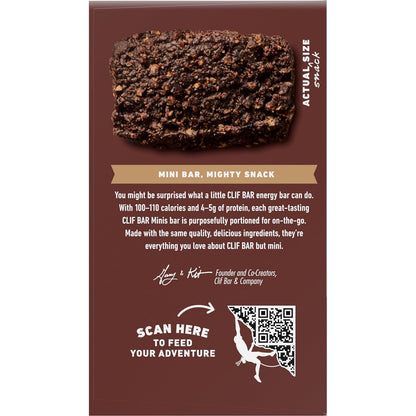 CLIF BAR Minis Chocolate Brownie – Portable Snack-Size Energy Bars for Hiking Trails and Camping, 0.99 oz Resealable 20-Pack