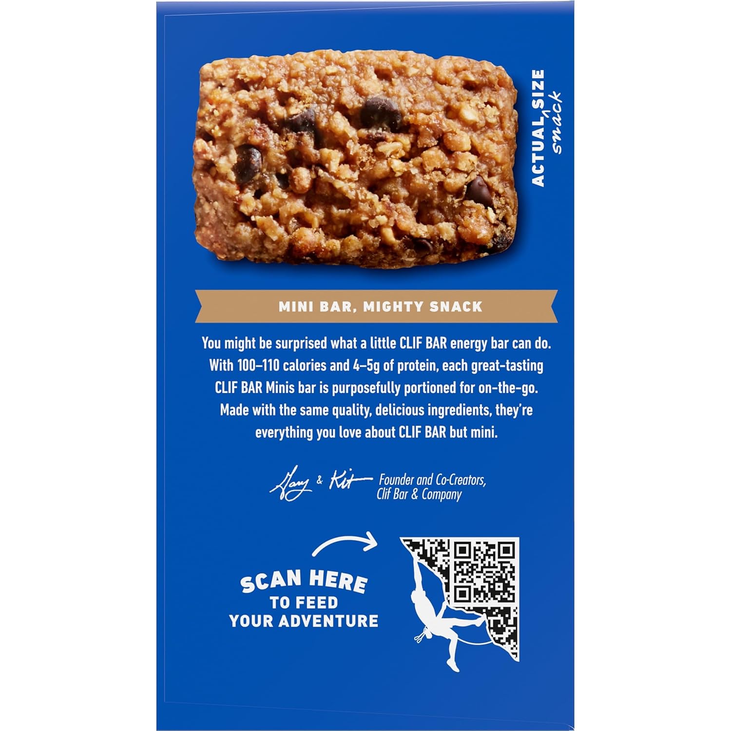 CLIF BAR Minis Chocolate Chip Snack-Size Energy Bars for Hiking, Cycling, and Trail Fuel