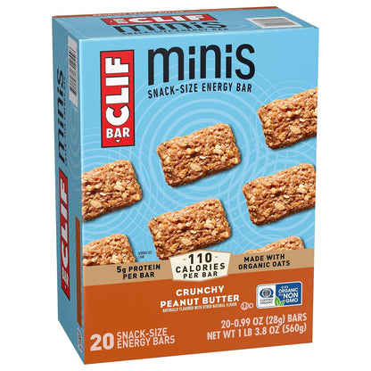 CLIF BAR Minis Crunchy Peanut Butter – Pocket-Size Energy for Cycling, Hiking, and Trail Running