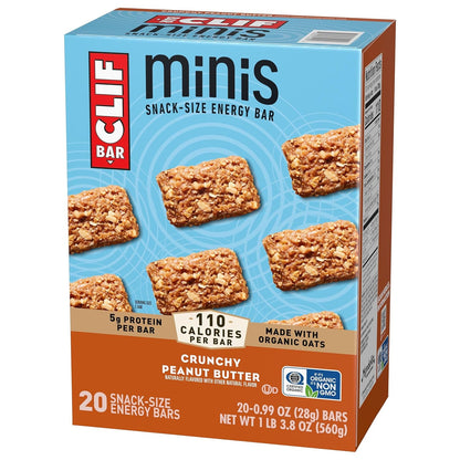 CLIF BAR Minis Crunchy Peanut Butter – Pocket-Size Energy for Cycling, Hiking, and Trail Running