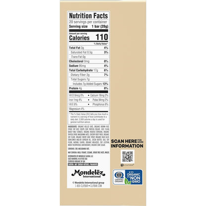 CLIF BAR Minis White Chocolate Macadamia Nut Snack Bars for Home Office Focus and Study Sessions