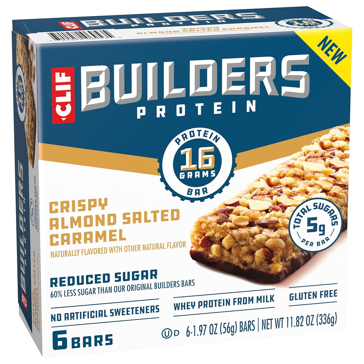 CLIF BUILDERS Protein Bar - Peanut Butter Chocolate Desk Snack for Office Focus and Mid-Afternoon Energy