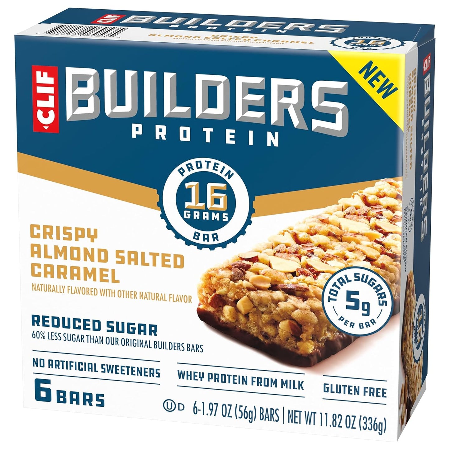 CLIF BUILDERS Protein Bar - Peanut Butter Chocolate Desk Snack for Office Focus and Mid-Afternoon Energy