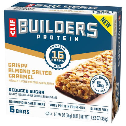CLIF BUILDERS Protein Bar - Peanut Butter Chocolate Desk Snack for Office Focus and Mid-Afternoon Energy