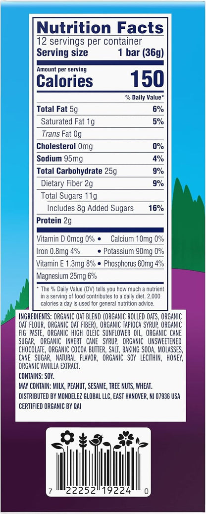 CLIF Kid Zbar Chocolate Chip Clean-Label Snack Bars for Mindful Lunchbox Packing and Guilt-Free After-School Snacking – 12 Pack