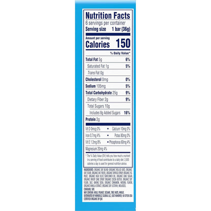 CLIF Kid Zbar Iced Oatmeal Cookie Soft-Baked Snack Bars for Kids School Lunchbox, 6 Pack Individually Wrapped