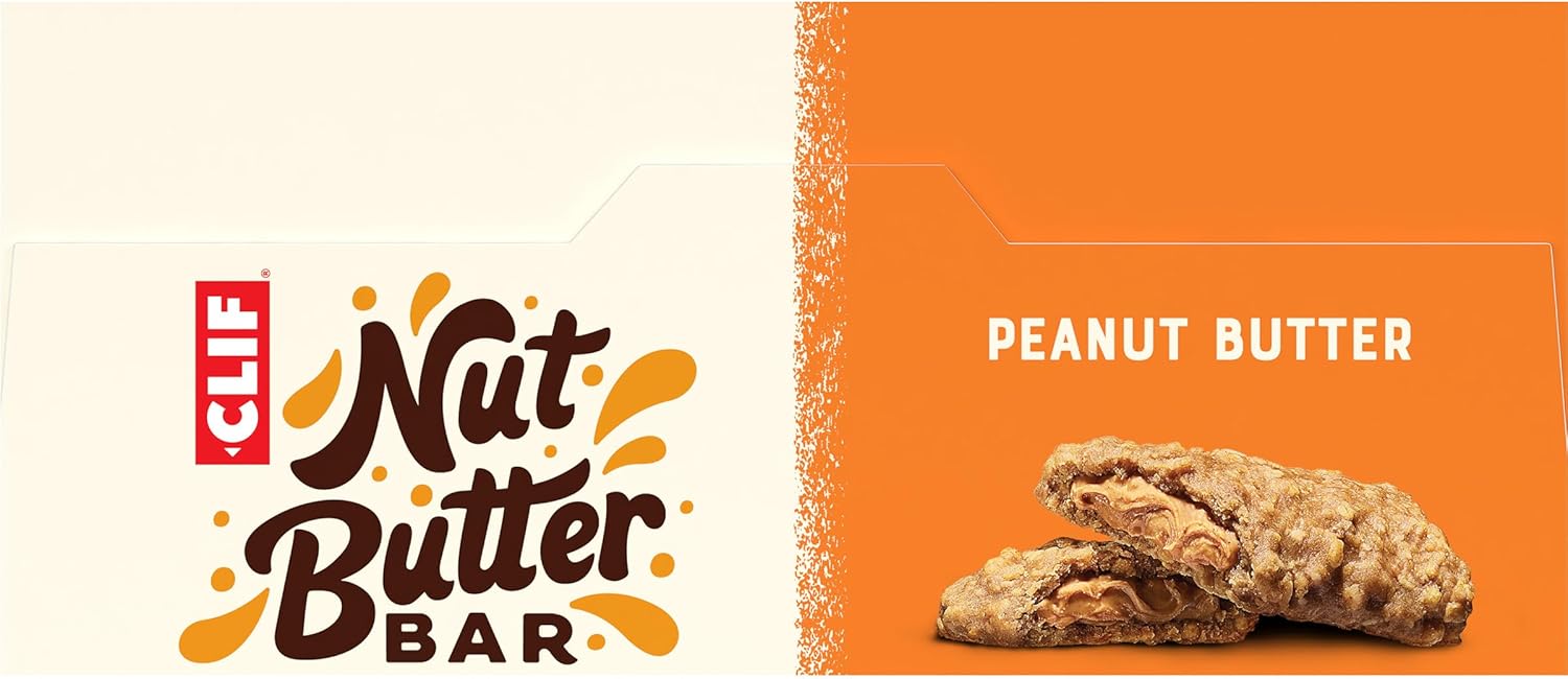 CLIF Nut Butter Bar Peanut Butter – Clean-Label Pantry Snack for Mindful Eaters, 5-Pack
