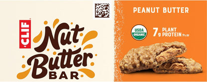 CLIF Nut Butter Bar Peanut Butter – Clean-Label Pantry Snack for Mindful Eaters, 5-Pack