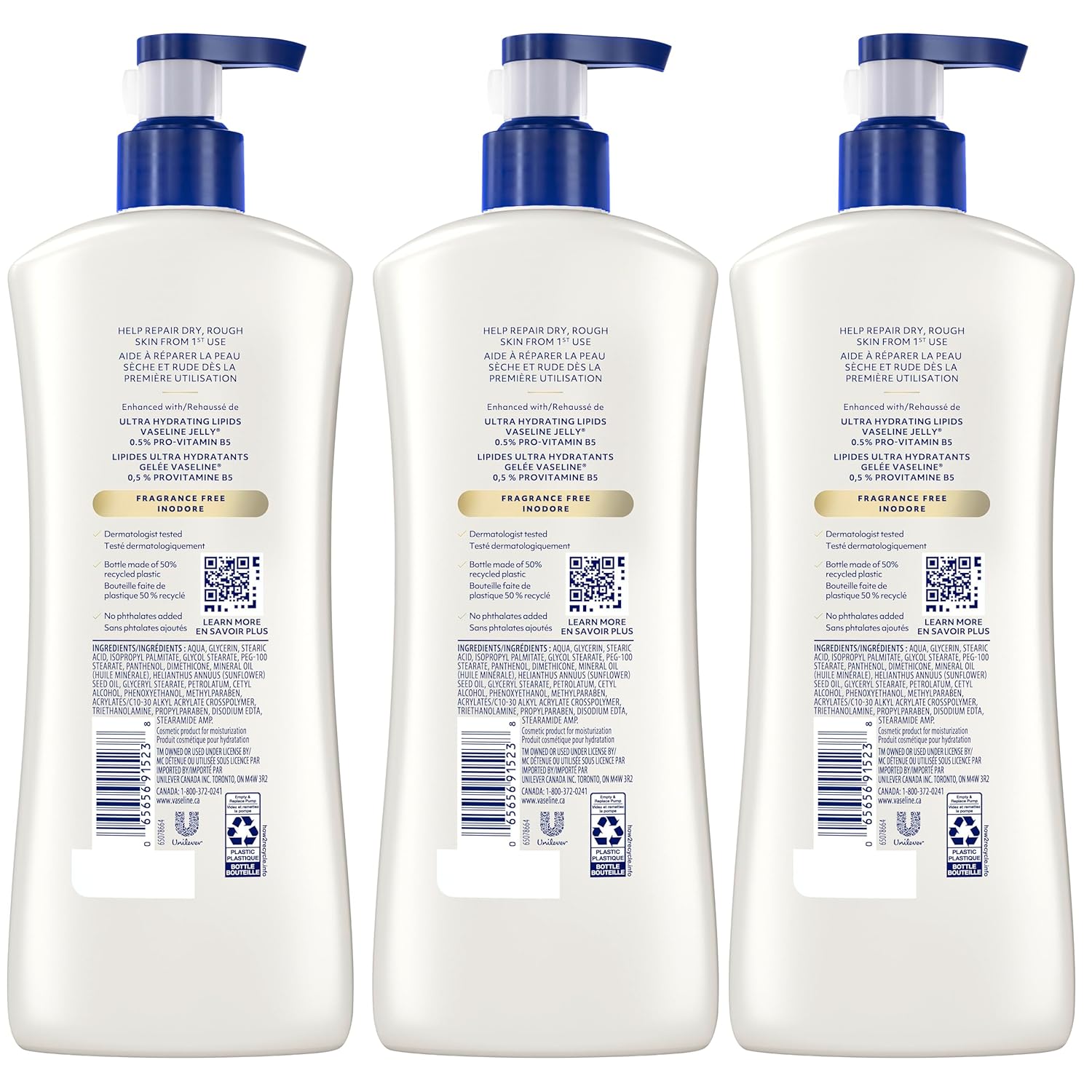 clinically tested 90% more moisture claim vs. untreated skin