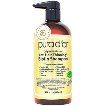 clinically tested anti-thinning blend featuring biotin, argan oil, pumpkin seed, and black cumin seed
