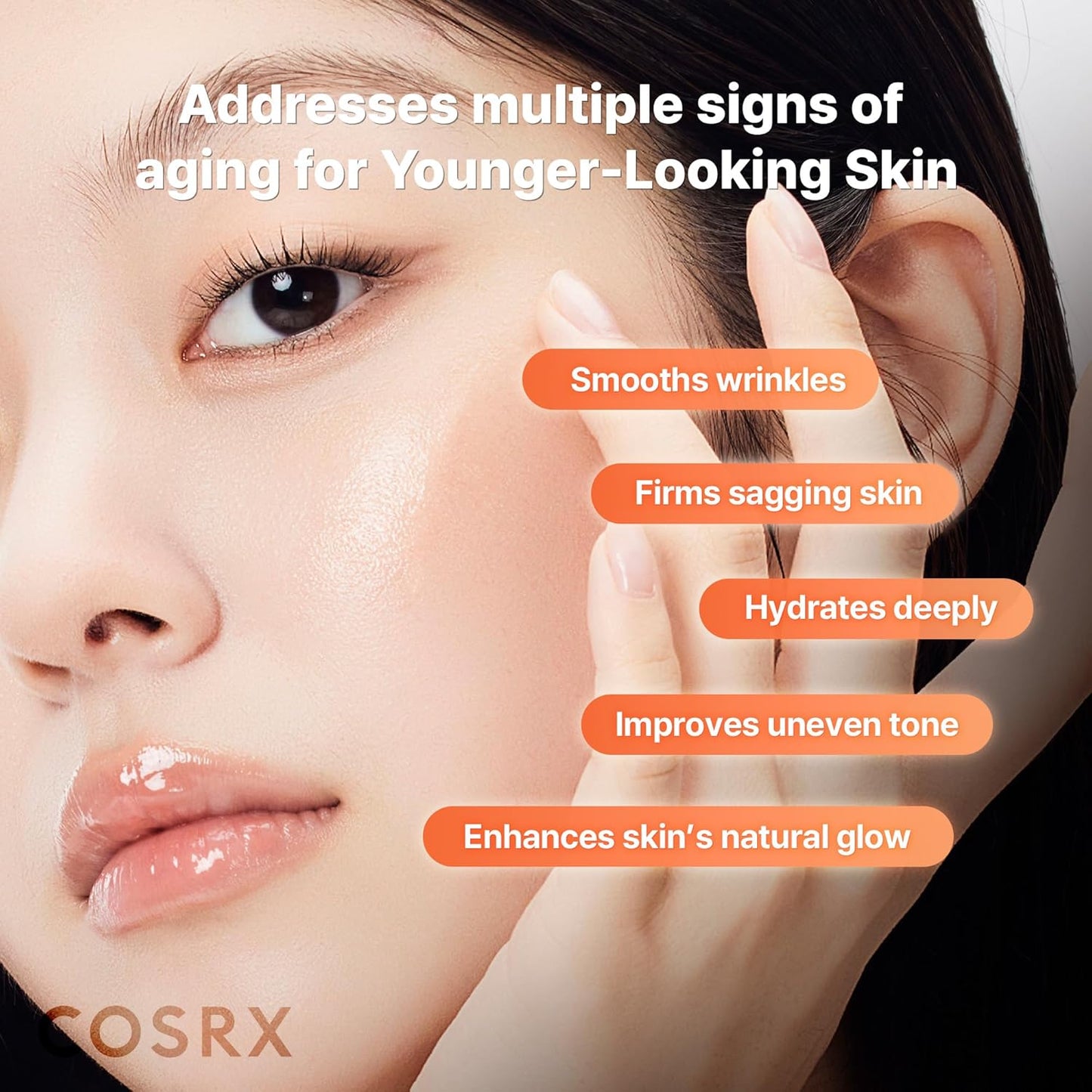 clinically validated results for collagen expression (49.67%) and radiance (34.71%)