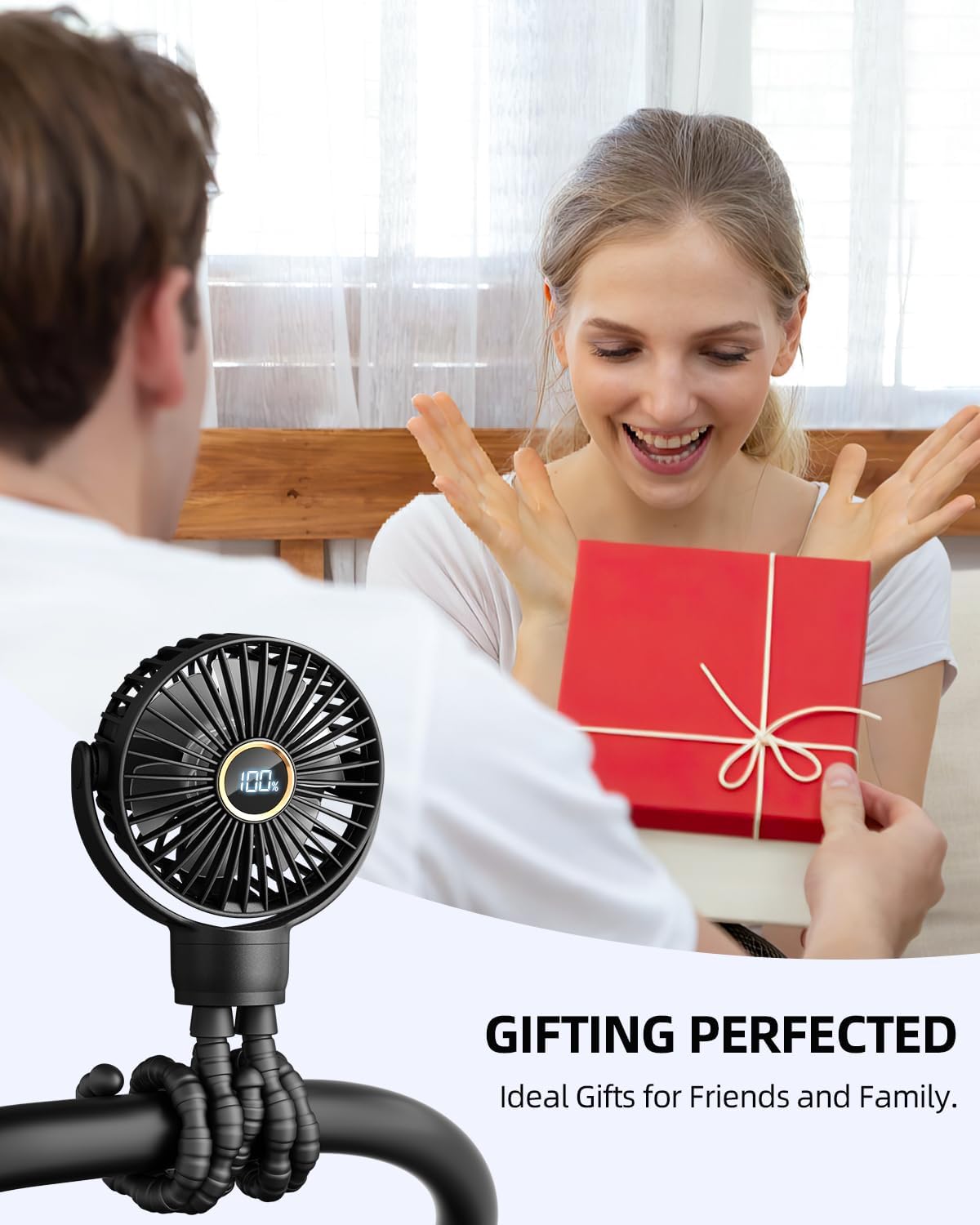 ClipOn Breeze Mini Fan – Rounded-Edge No-Sharp-Edge Fan for Nurseries, Cribs, and Playrooms