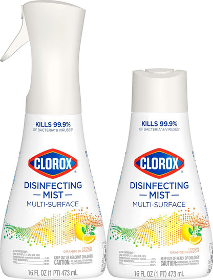 Clorox Disinfecting Mist for Mindful Clean Living, Spa Inspired Fresh Scent Surface and Upholstery Sanitizer