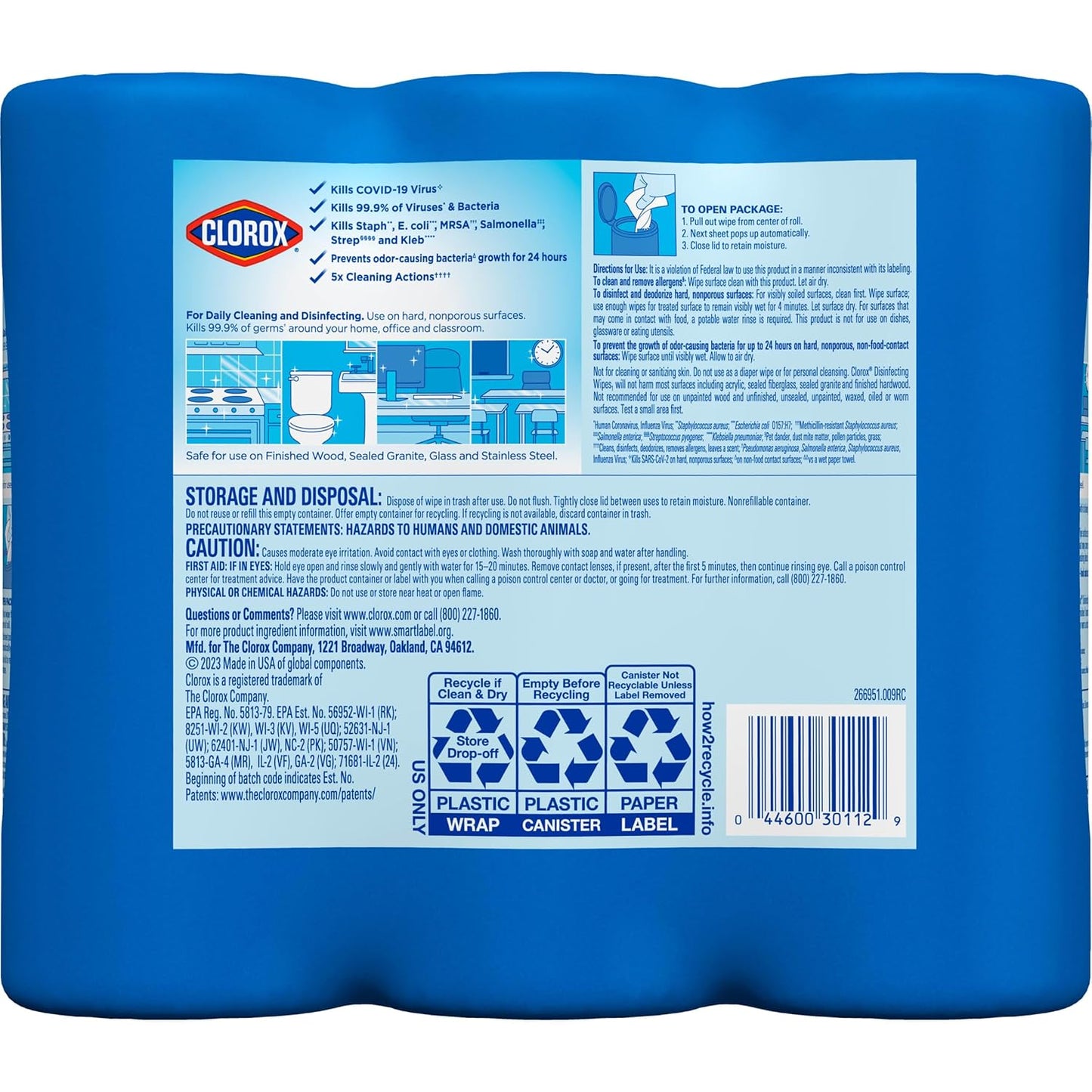 Clorox Disinfecting Wipes 525 Count – Family-Safe Sanitizing for Playrooms, High Chairs, and Craft Tables