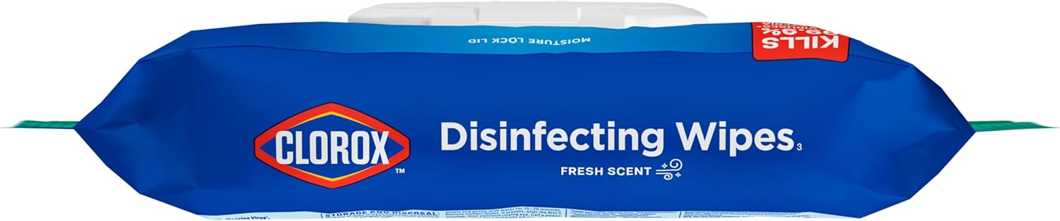 Clorox Disinfecting Wipes Flex Pack – Office Desk and Workspace Disinfecting Wipes for Daily Germ Removal, Bleach-Free 75-Count Pack of 3