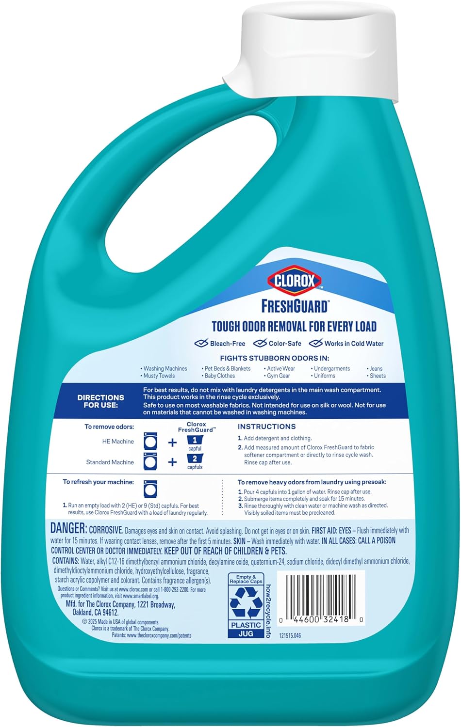 Clorox FreshGuard Laundry Odor Remover for Self-Care Laundry Routine, Clean Linen Scent for Bedroom and Bath Refresh