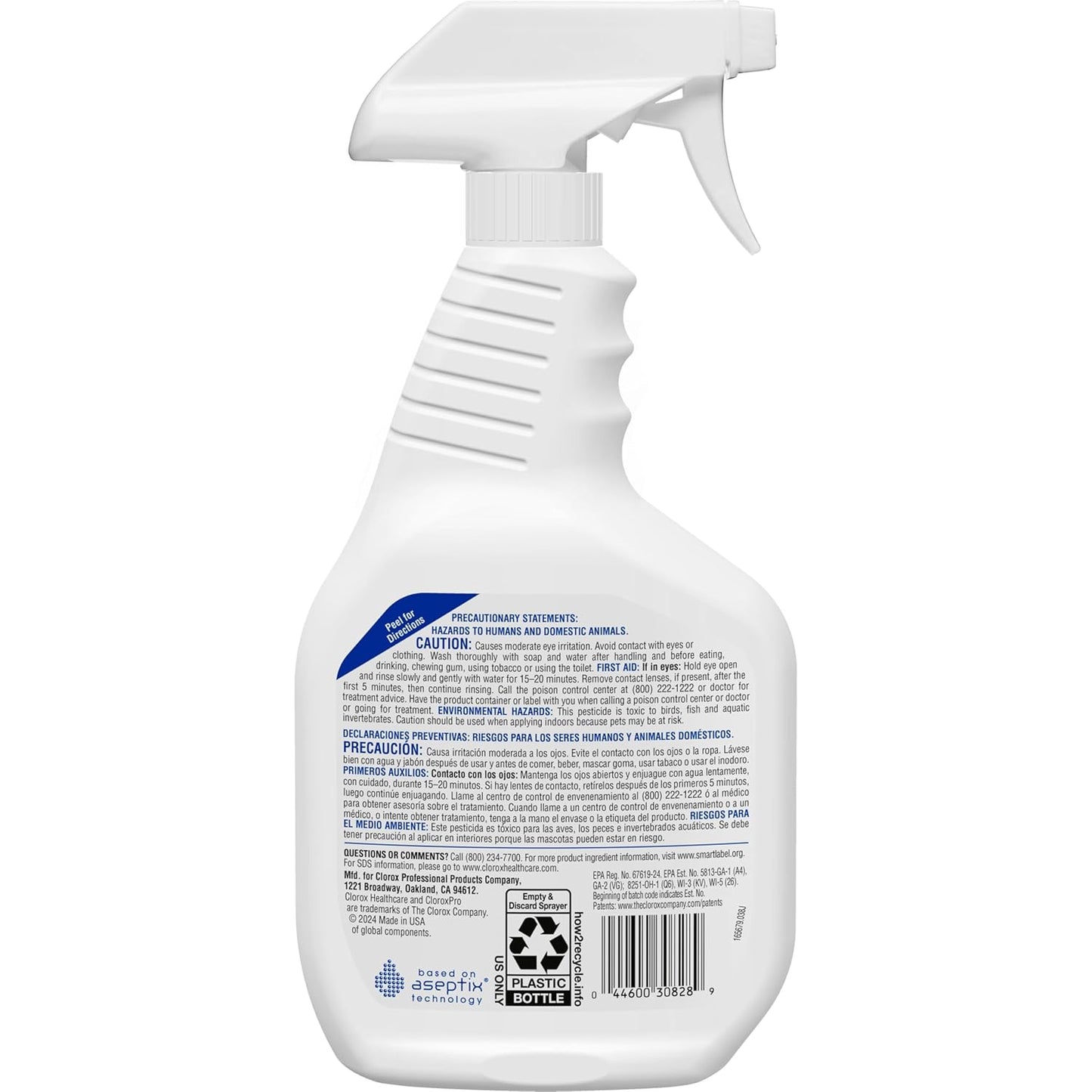 Clorox Healthcare Hydrogen Peroxide Cleaner Disinfectant – Gentle Bleach-Free Sanitizer for Resident Rooms, Dining Areas, and Therapy Spaces