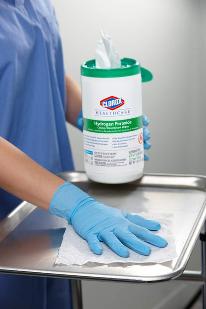 Clorox Healthcare Hydrogen Peroxide Wipes – Bleach-Free Disinfectant for Pediatric Wards, C. auris and MRSA Control