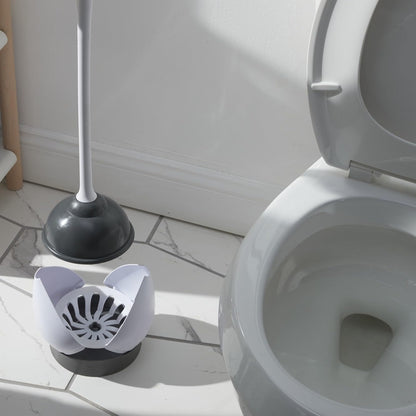 Clorox Hideaway Toilet Plunger Set of 2 – Streamlined Bathroom Organizer for Clutter-Free Living