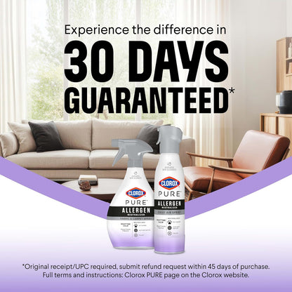 Clorox PURE Allergen Neutralizer Nighttime Calm – Flameless, Propellant-Free Mist for Safer Sleep and Shared Living Areas