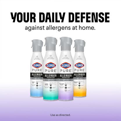 Clorox PURE Allergen Neutralizer Nighttime Calm – Flameless, Propellant-Free Mist for Safer Sleep and Shared Living Areas
