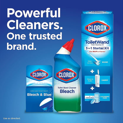 Clorox ToiletWand Refreshing Rainforest Rush Pads – Spa Like Bathroom Cleaning Ritual for Self Care Homes, 30 Count