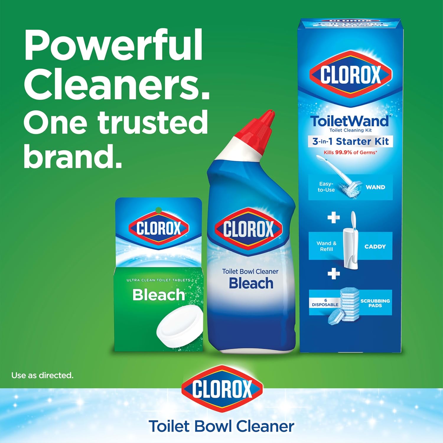 Clorox Ultra Clean Toilet Tablets Bleach – Time-Saving Toilet Cleaner for Busy Home Office Households, Hands-Free Flush