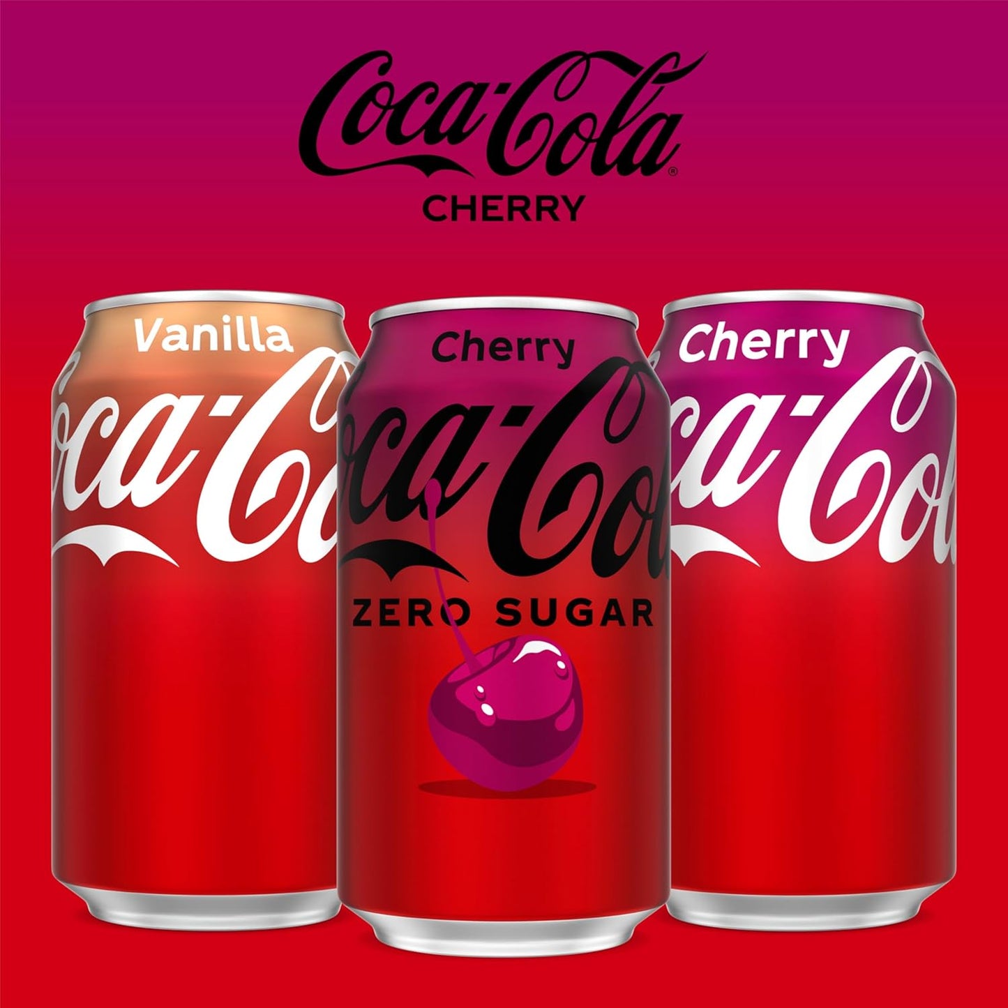 Coca-Cola Cherry Zero Soda - Guilt-Free Cola Swap for Sugar-Conscious Home Routines, 12 fl oz Cans (Pack of 12)