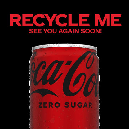 Coca-Cola Coke Zero Sugar Diet Soda Mini Cans – Sugar-Free Wellness Companion for Mindful Meal Pairing at Home