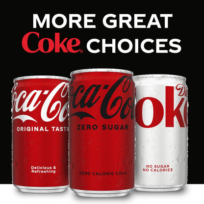 Coca-Cola Coke Zero Sugar Diet Soda Mini Cans – Sugar-Free Wellness Companion for Mindful Meal Pairing at Home